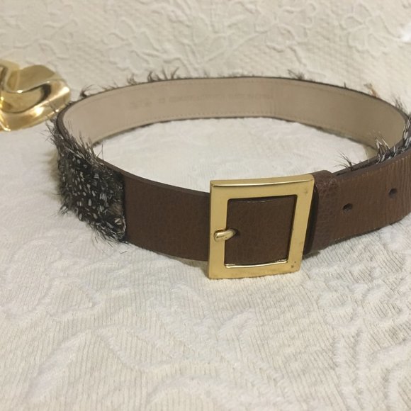 NWOT Genuine Leather feathered brown Belt by TreVero - Picture 4 of 6